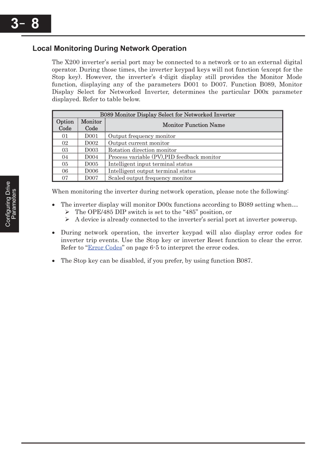 Hitachi CP-X200 instruction manual Local Monitoring During Network Operation 