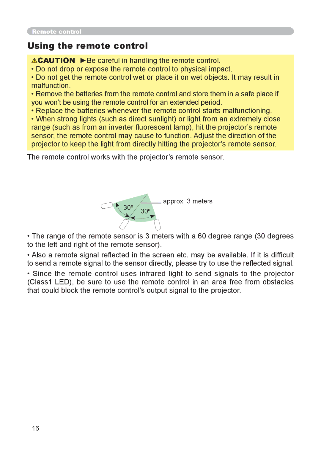 Hitachi CP-X255 user manual Using the remote control 