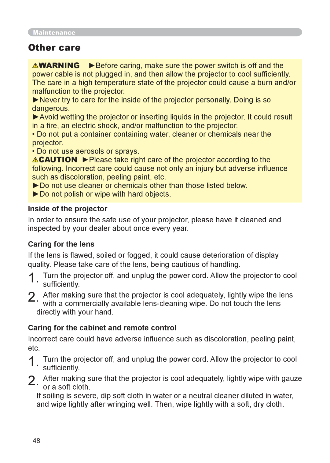 Hitachi CP-X255 user manual 