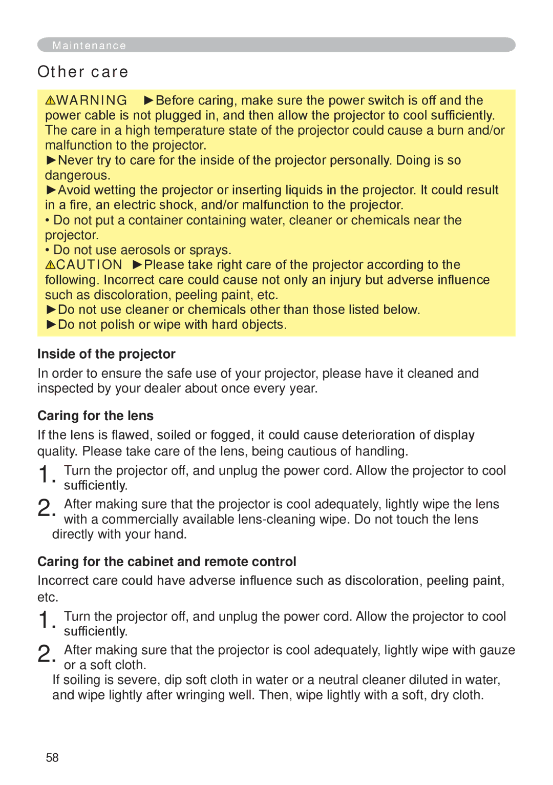 Hitachi CP-X265 user manual 