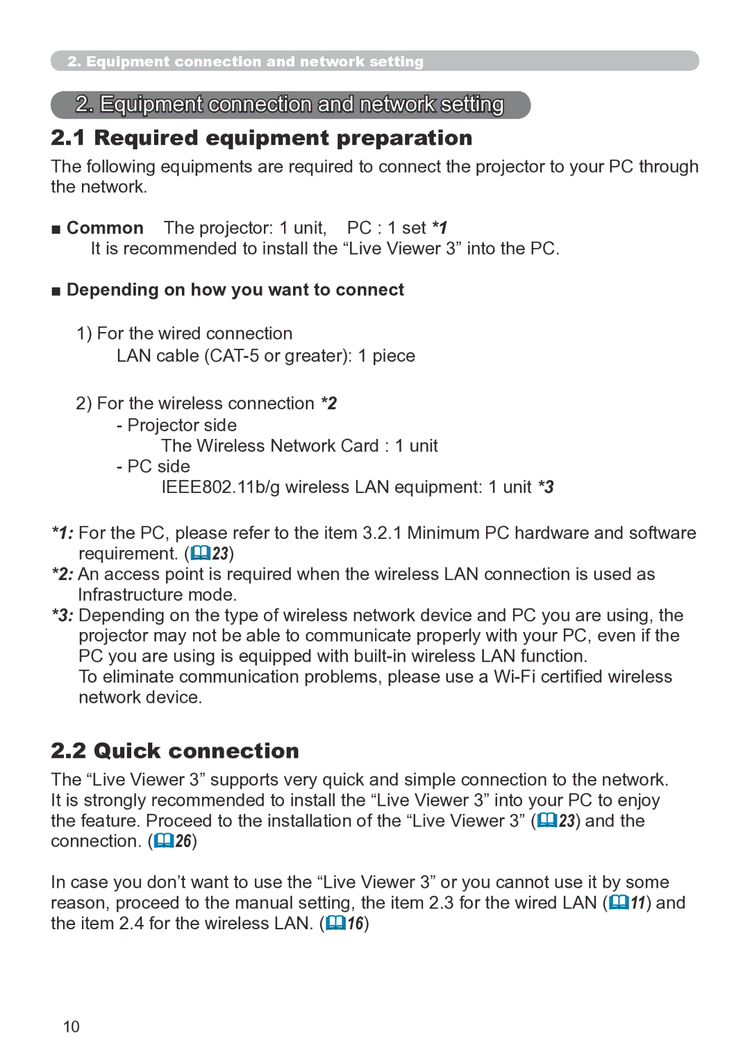 Hitachi CP-X267 user manual Required equipment preparation, Quick connection, Depending on how you want to connect 