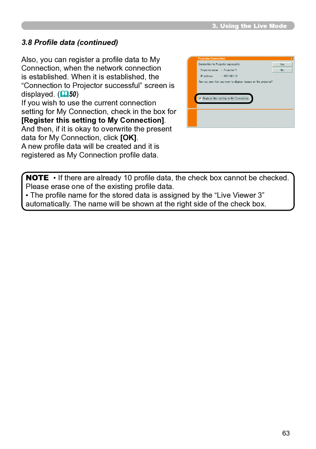 Hitachi CP-X267 user manual Profile data 