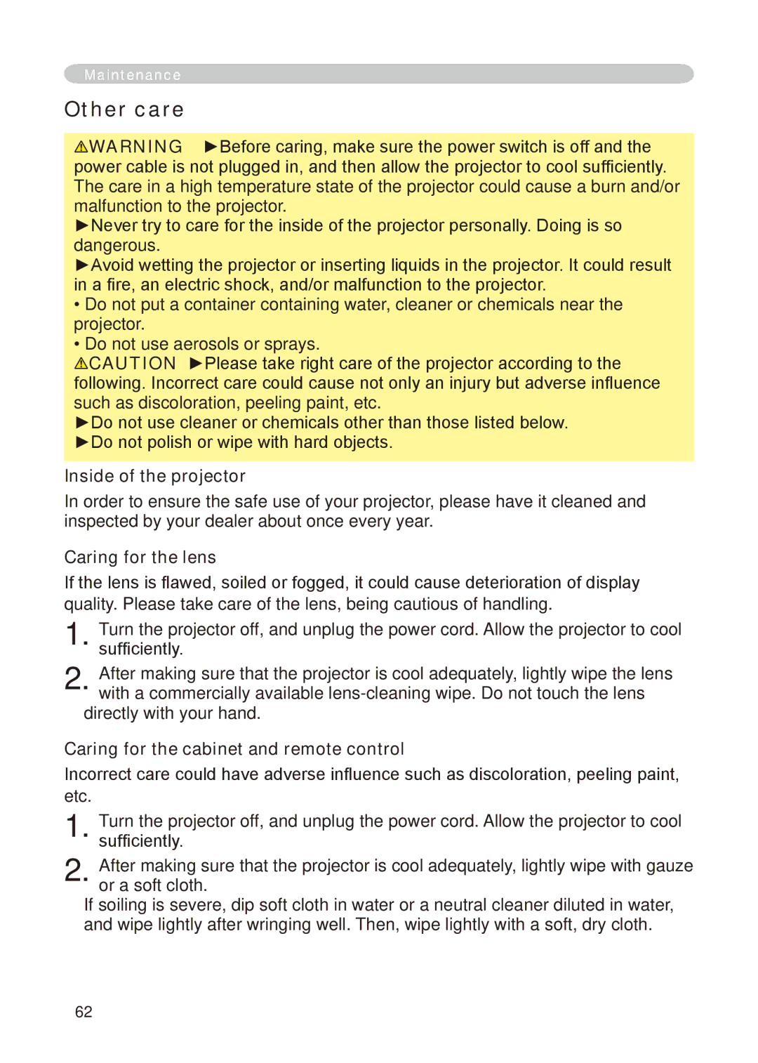 Hitachi CP-X268A user manual 