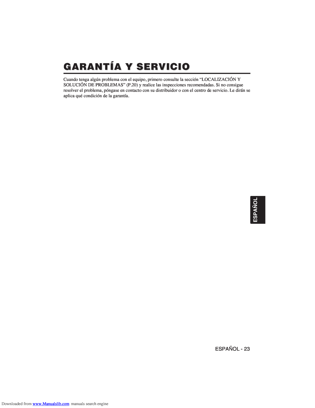 Hitachi CP-X275W user manual Garantía Y Servicio, Español 