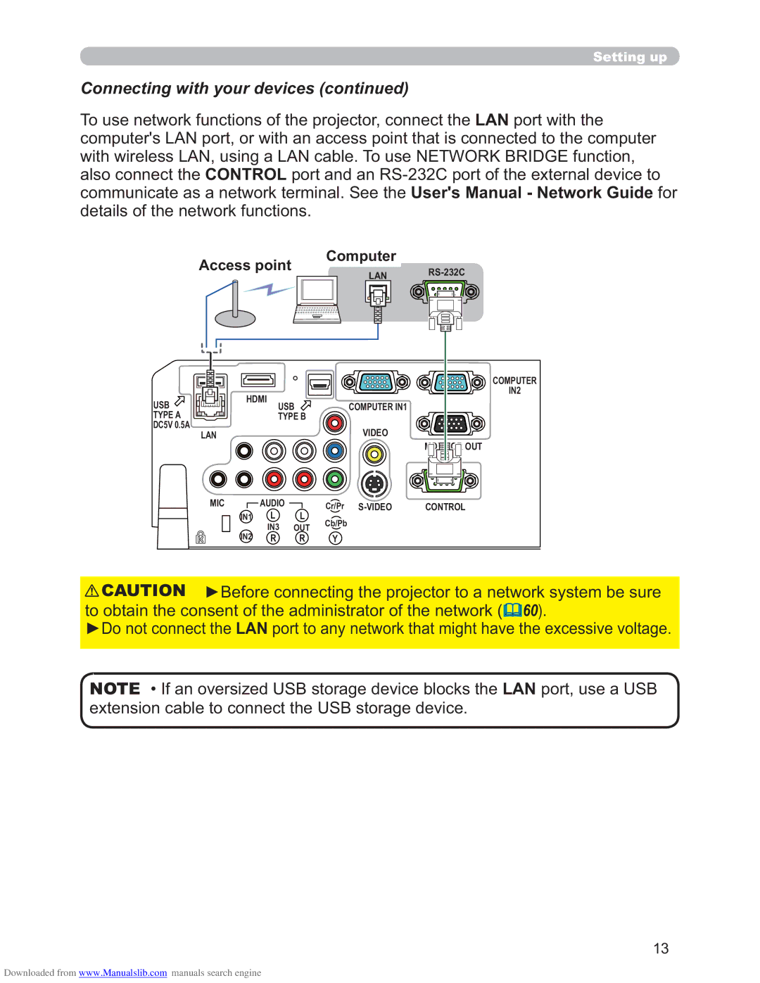 Hitachi CP-X2511N, CP-X3011N, CP-X4011N user manual Computer Access point 