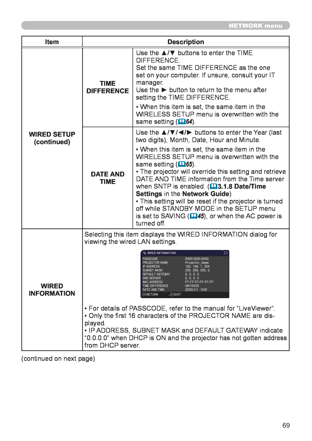 Hitachi CP-X3021WN, CP-X2521WN user manual Item 