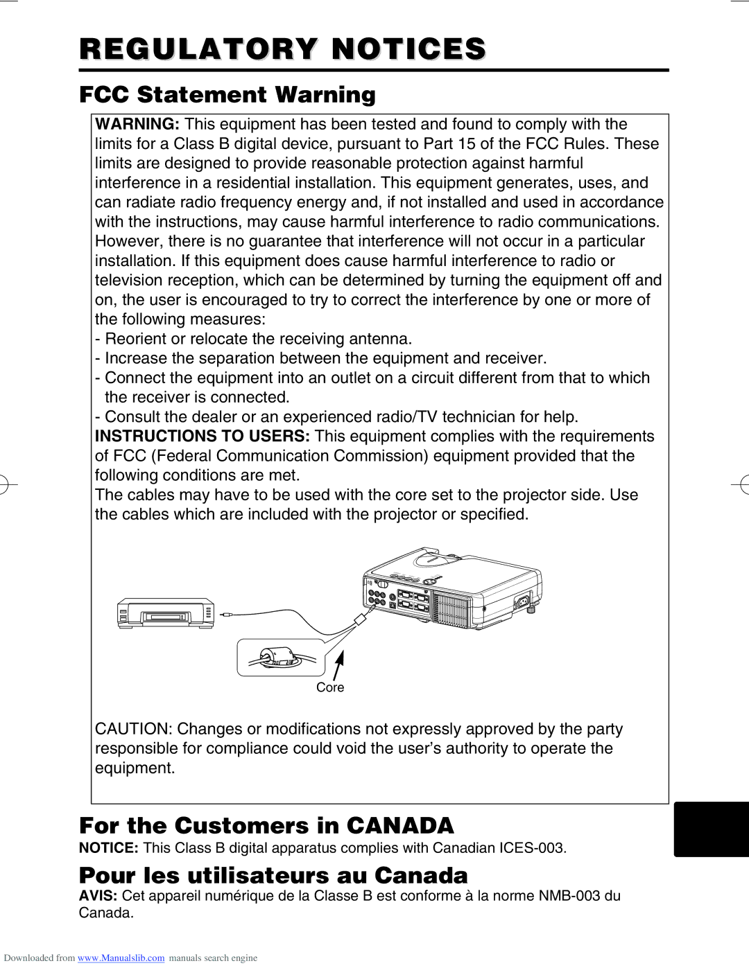 Hitachi CP-X328 user manual Regulatory Notices 