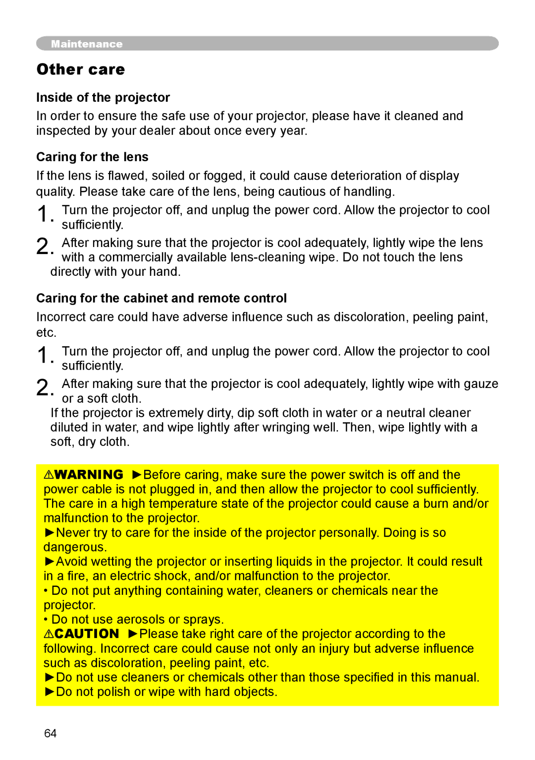 Hitachi CP-X608 user manual 