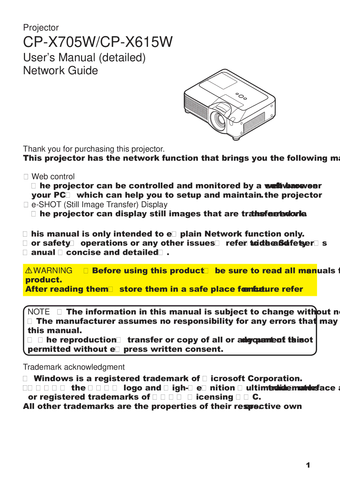 Hitachi CP-X705W, CP-X615W user manual Shot Still Image Transfer Display, 0DQXDOFRQFLVHDQGGHWDLOHG 