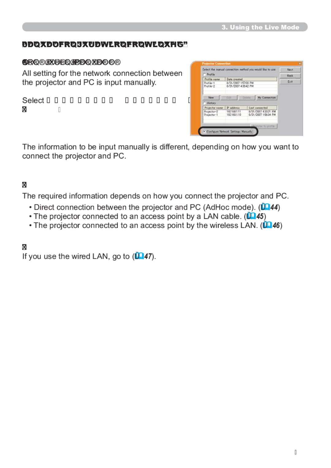 Hitachi CP-X809W user manual &Rqàjxulqj Dqxdoo, Wireless LAN 