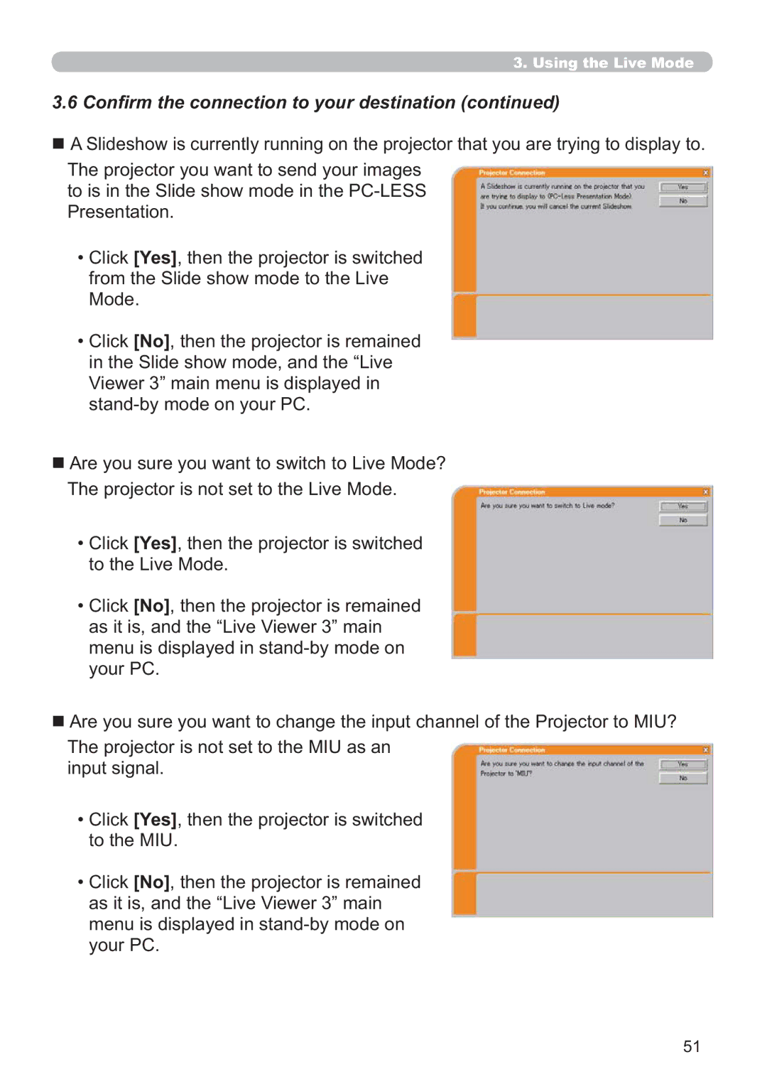 Hitachi CP-X809W user manual Presentation, Input signal 