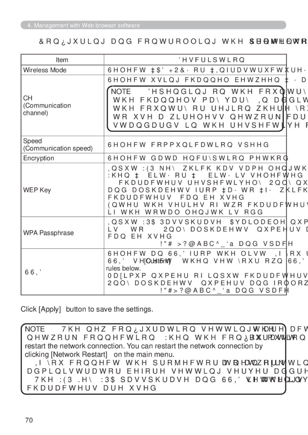 Hitachi CP-X809W user manual Click Apply button to save the settings 