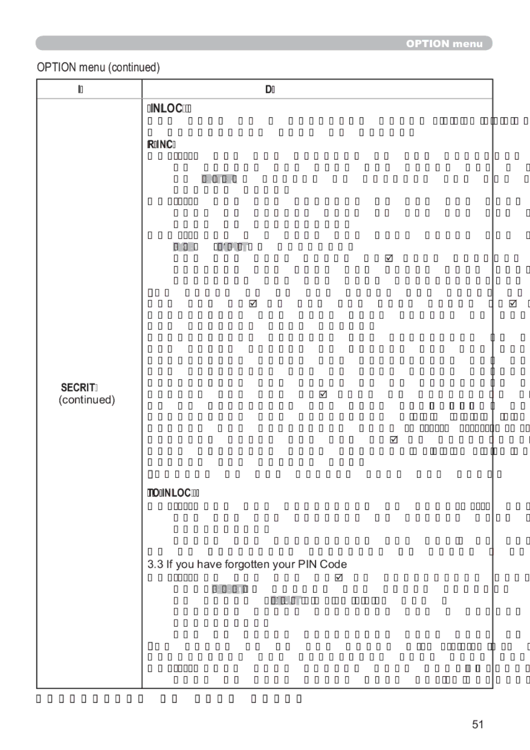 Hitachi CP-X809W user manual Using the PIN Lock Function, Registering the PIN Code, Turning Off the PIN Lock Function 