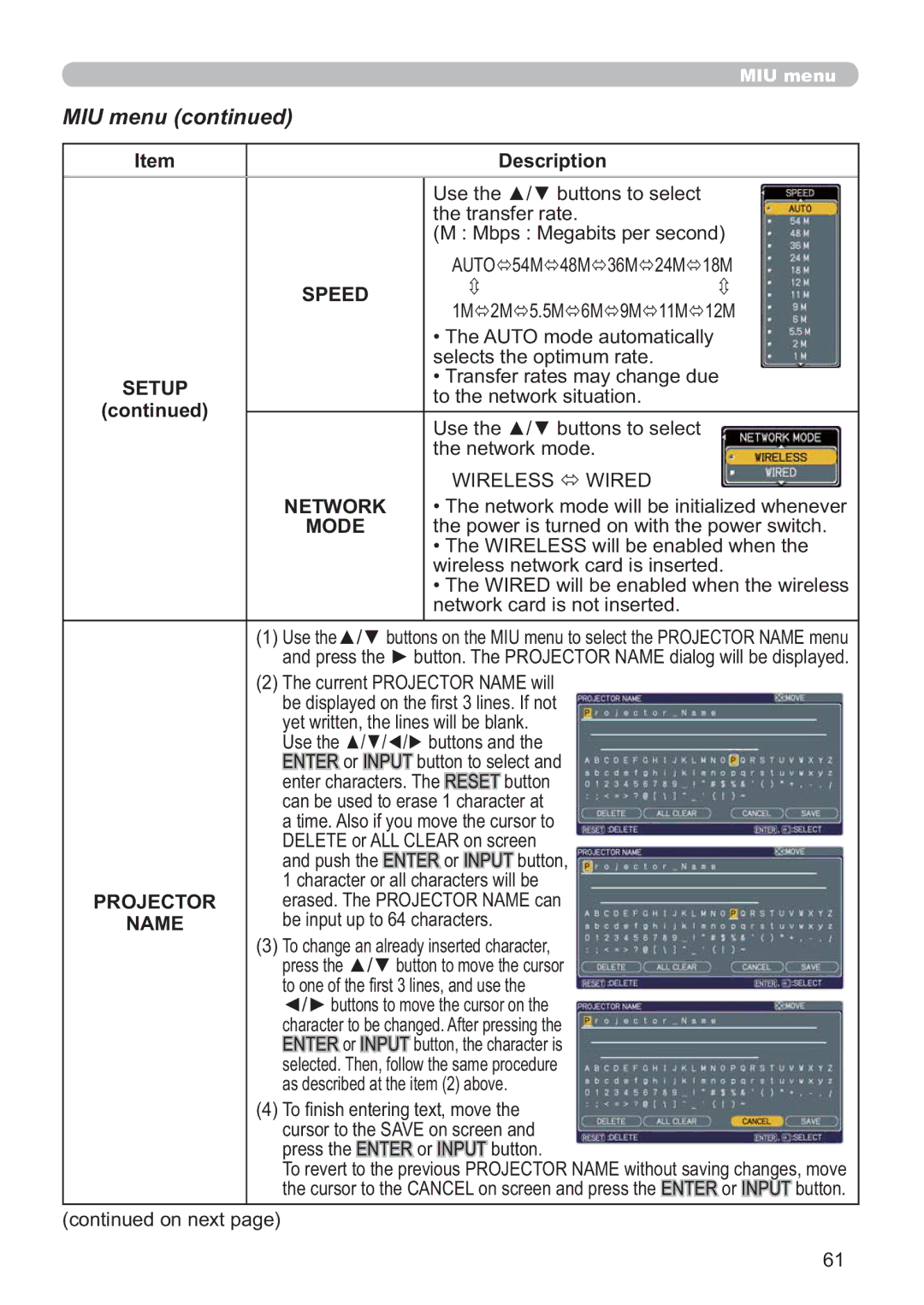 Hitachi CP-X809W user manual Speed, 1725., Projector 