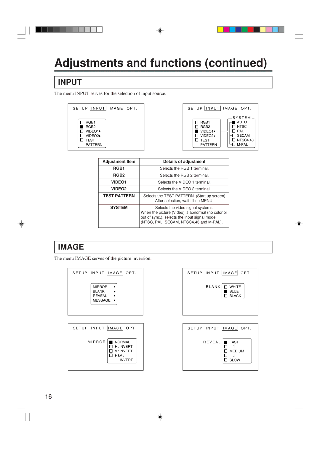 Hitachi CP-X955W/E specifications Input, Image 