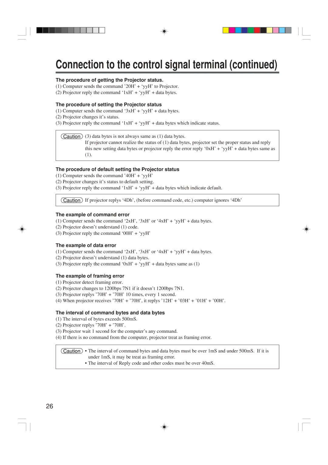 Hitachi CP-X955W/E specifications Procedure of getting the Projector status 