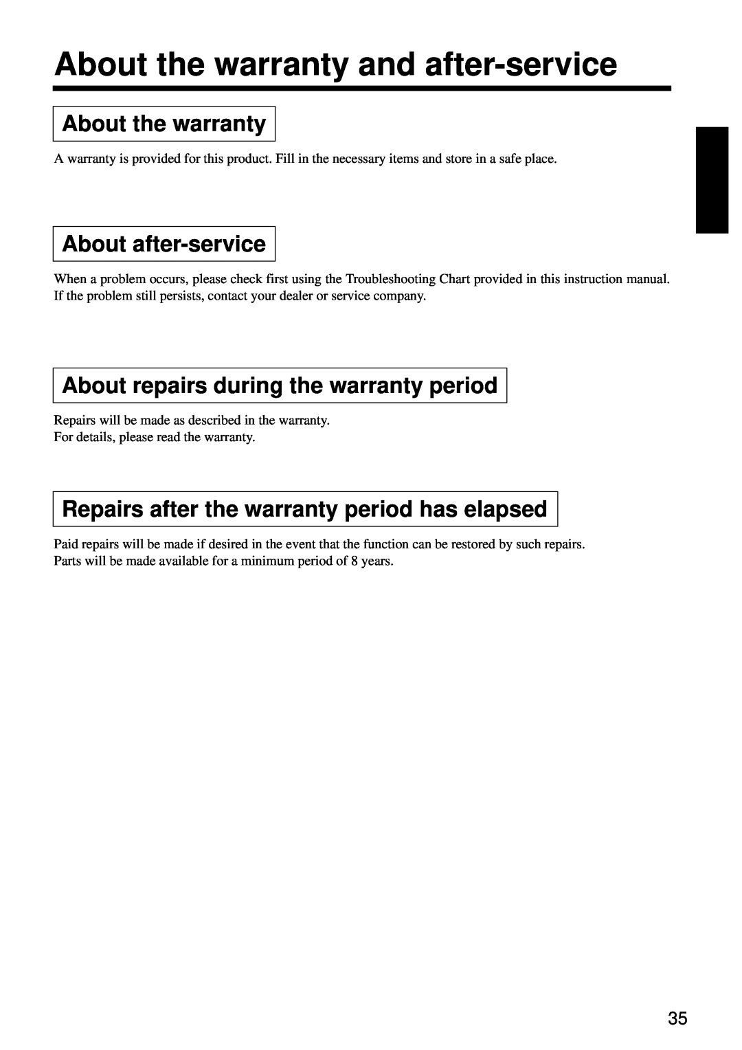 Hitachi CP-X960W About the warranty and after-service, About after-service, About repairs during the warranty period 