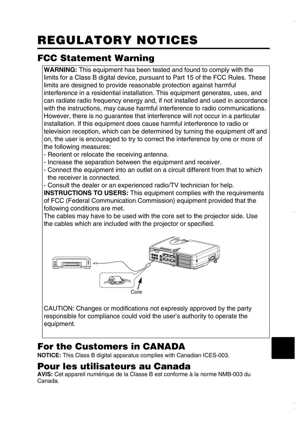 Hitachi CPS318W/CPX328W user manual Regulatory Notices 