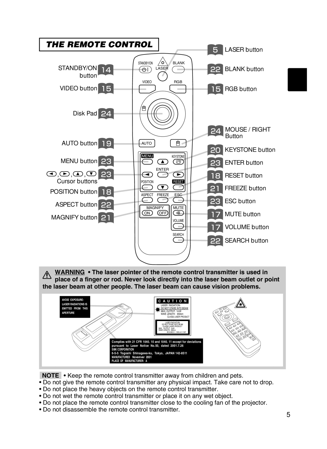 Hitachi CPX385W user manual Button, Search button 