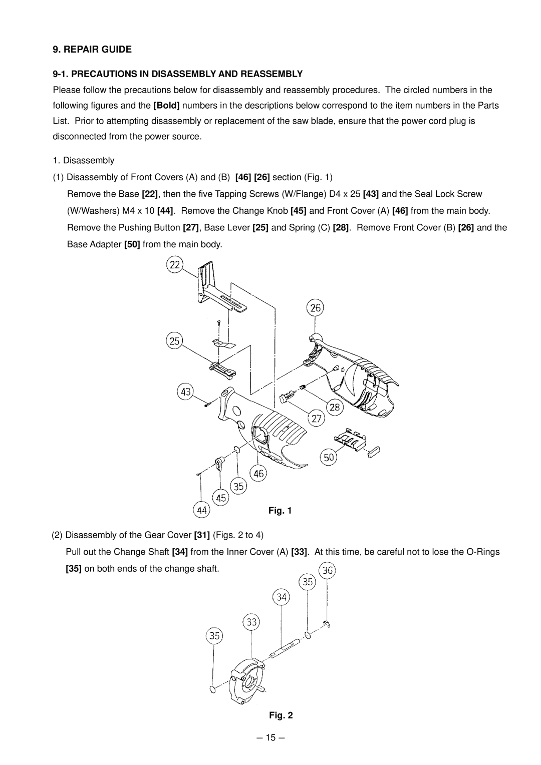 Hitachi CR 13VA service manual Repair Guide, Precautions in Disassembly and Reassembly 