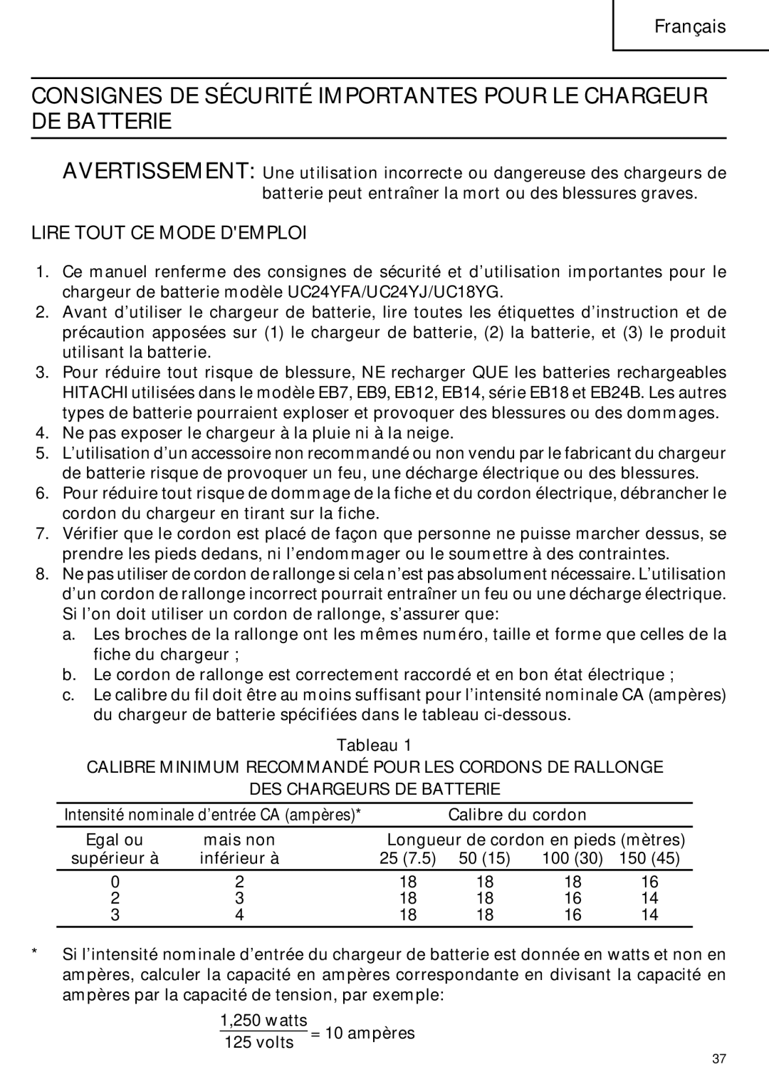 Hitachi CR 18DMR instruction manual Lire Tout CE Mode Demploi 