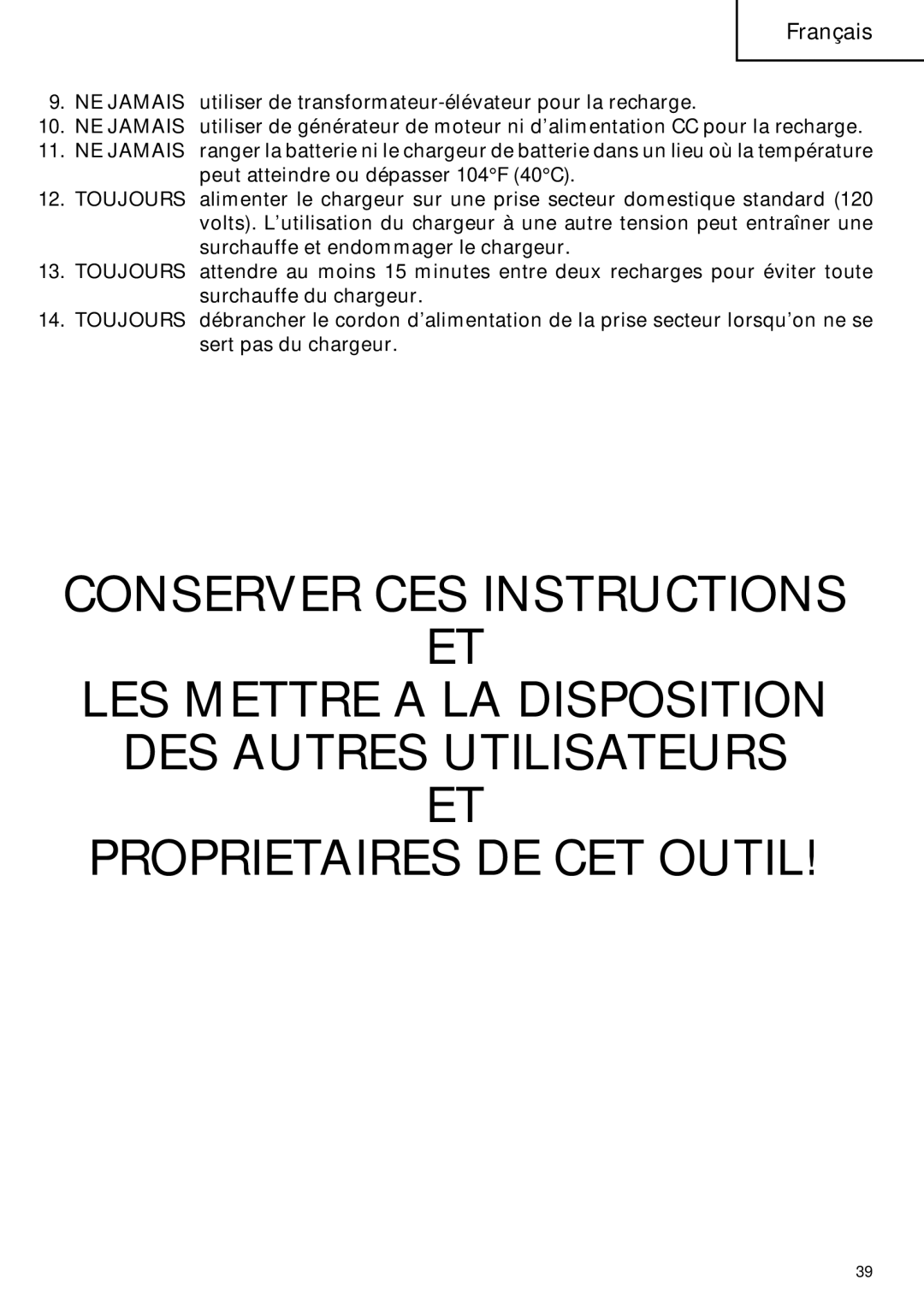 Hitachi CR 18DMR instruction manual Français 