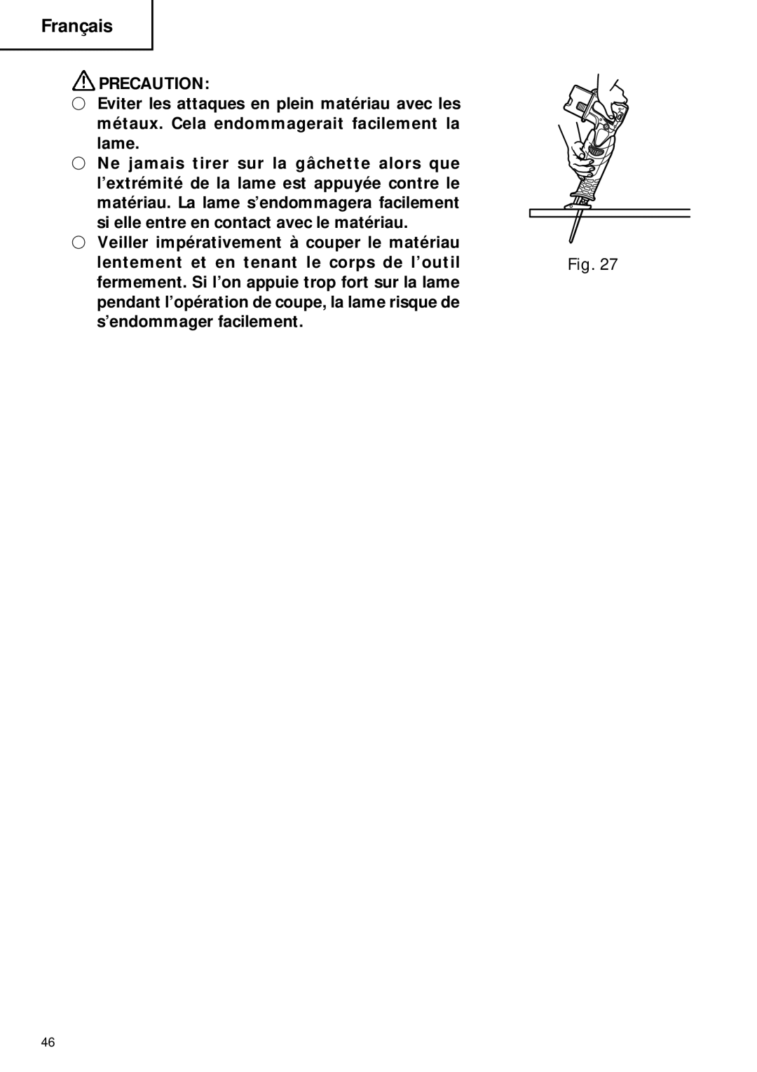 Hitachi CR 18DV instruction manual Français 