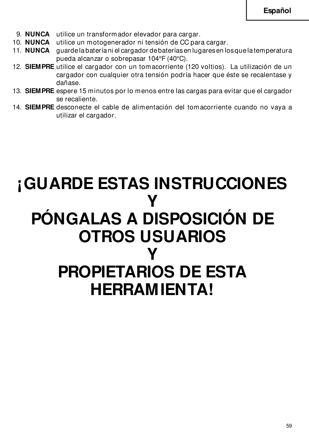 Hitachi CR 18DV instruction manual Español 