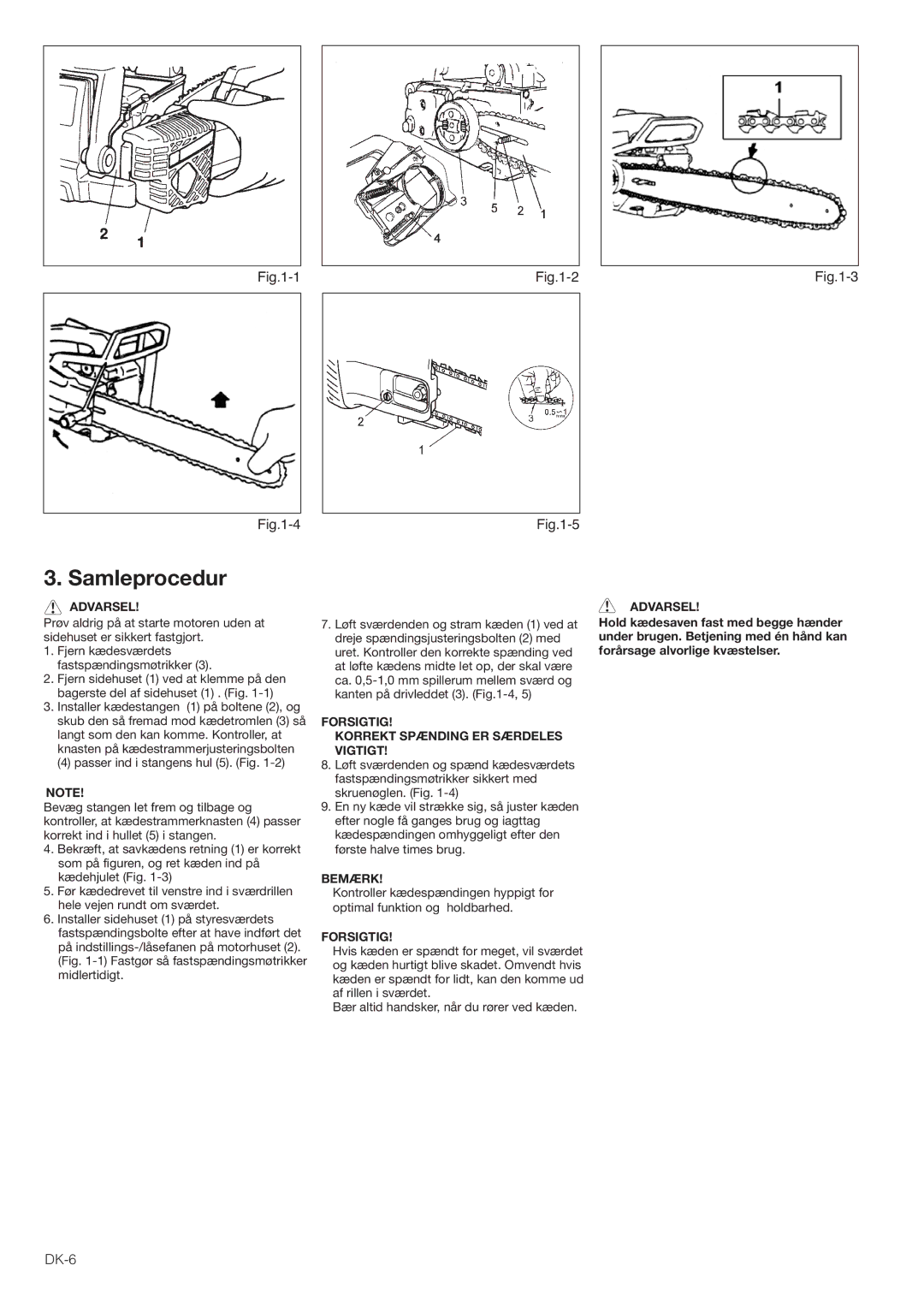 Hitachi CS30EG (S), CS35EG (S), CS35EJ, CS30EJ manual Samleprocedur, DK-6 