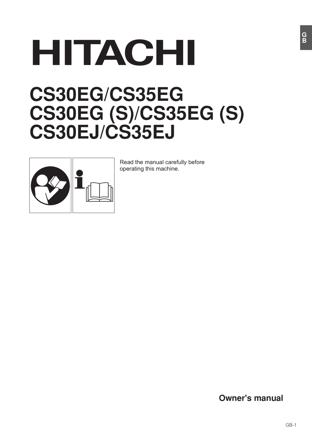 Hitachi CS35EJ, CS35EG (S), CS30EG (S), CS30EJ manual GB-1 