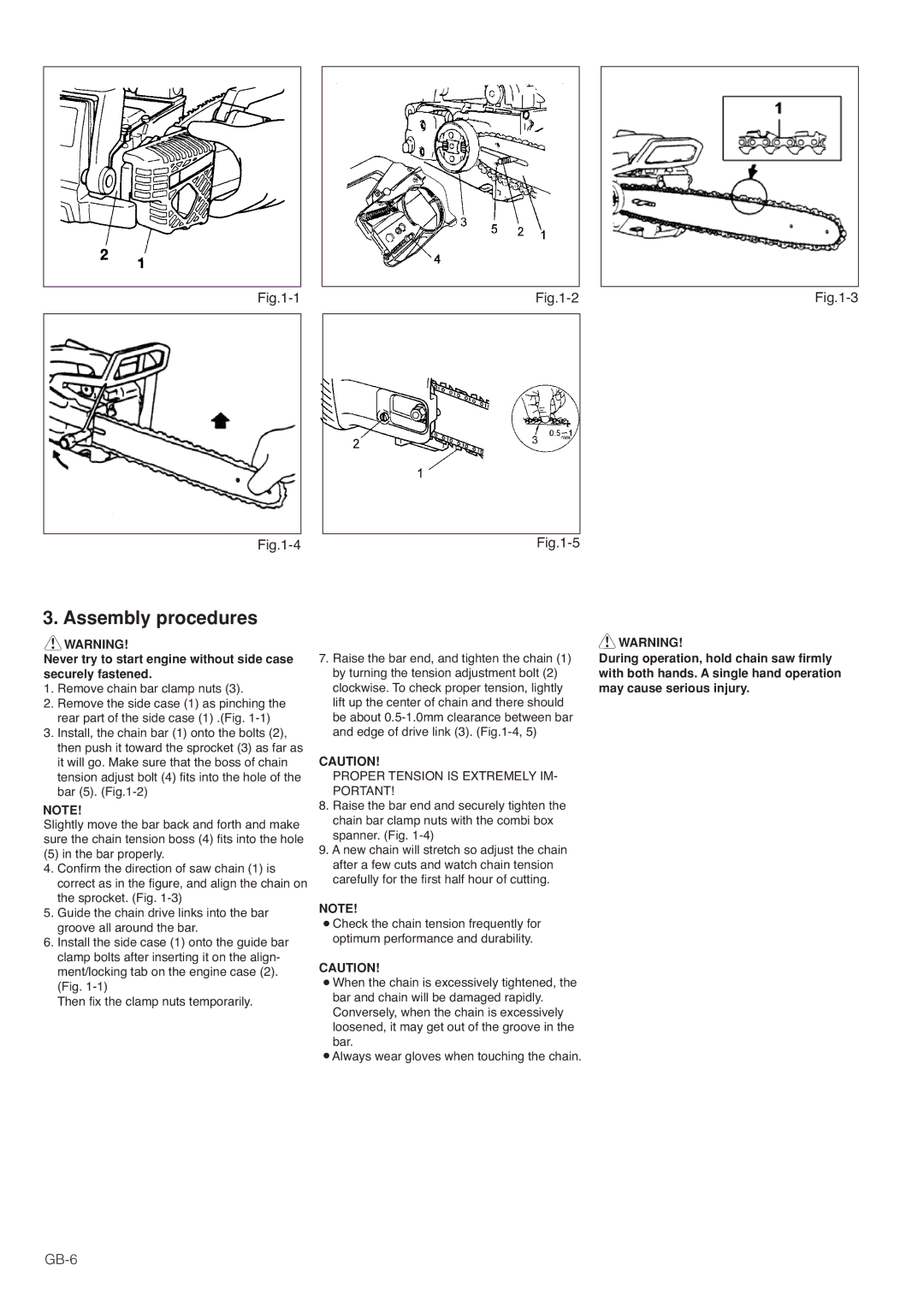 Hitachi CS35EG (S), CS35EJ, CS30EG (S), CS30EJ manual Assembly procedures, GB-6 