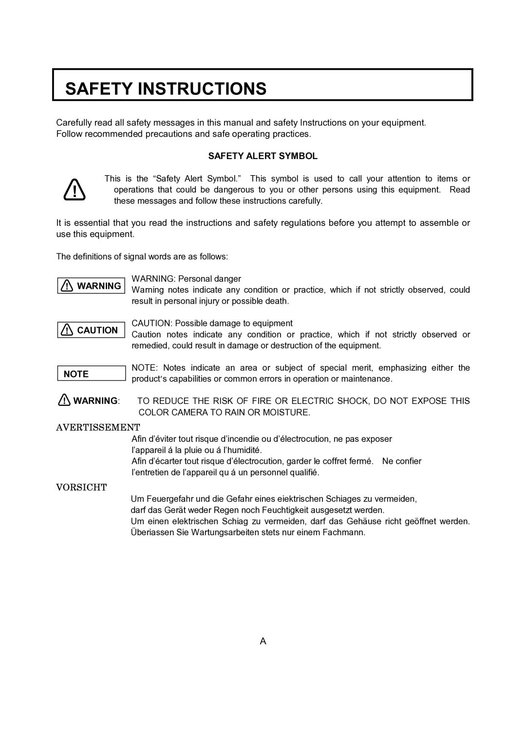 Hitachi CU-HD1500 operating instructions Safety Instructions 