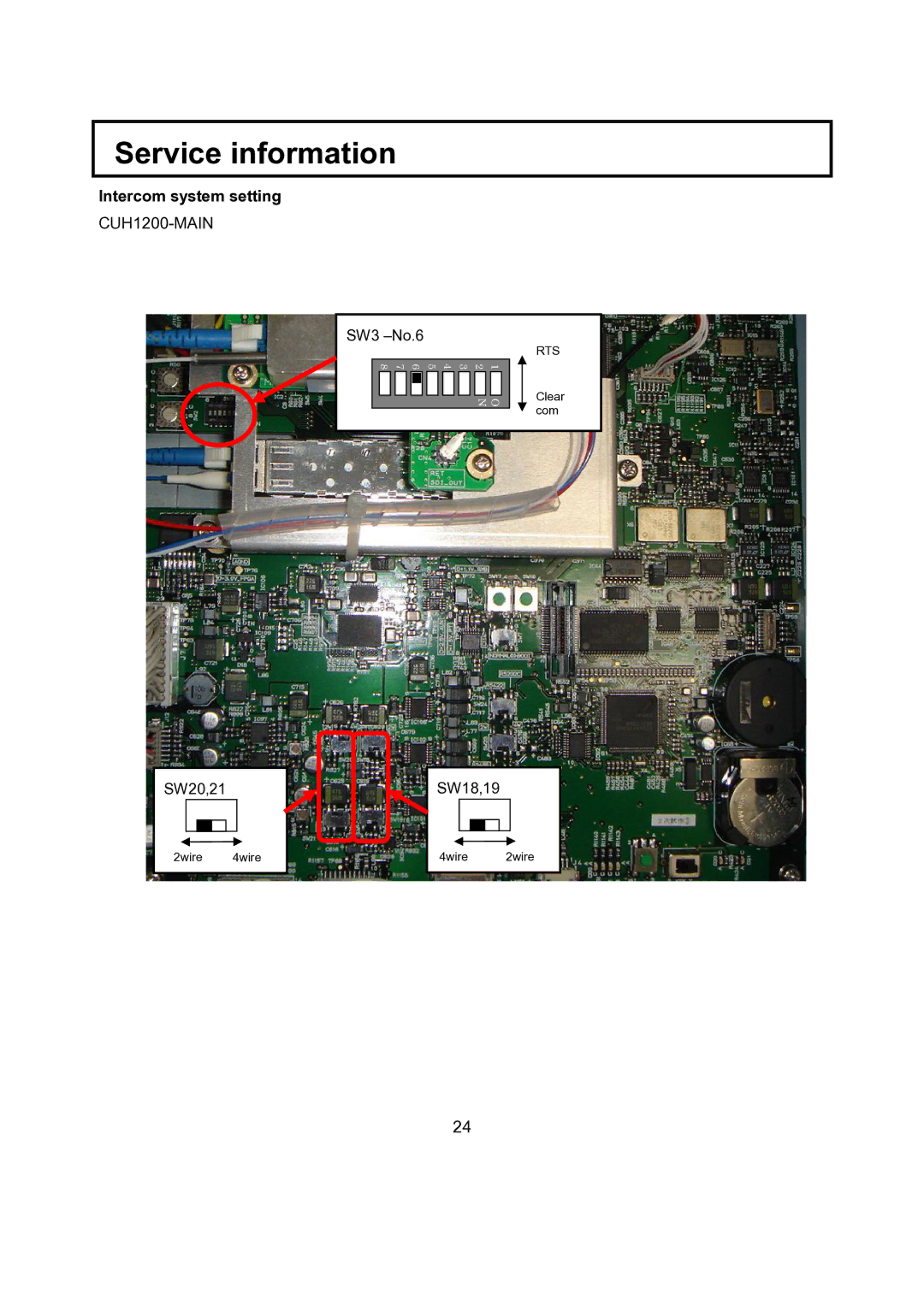 Hitachi CU-HD1500 operating instructions Intercom system setting 