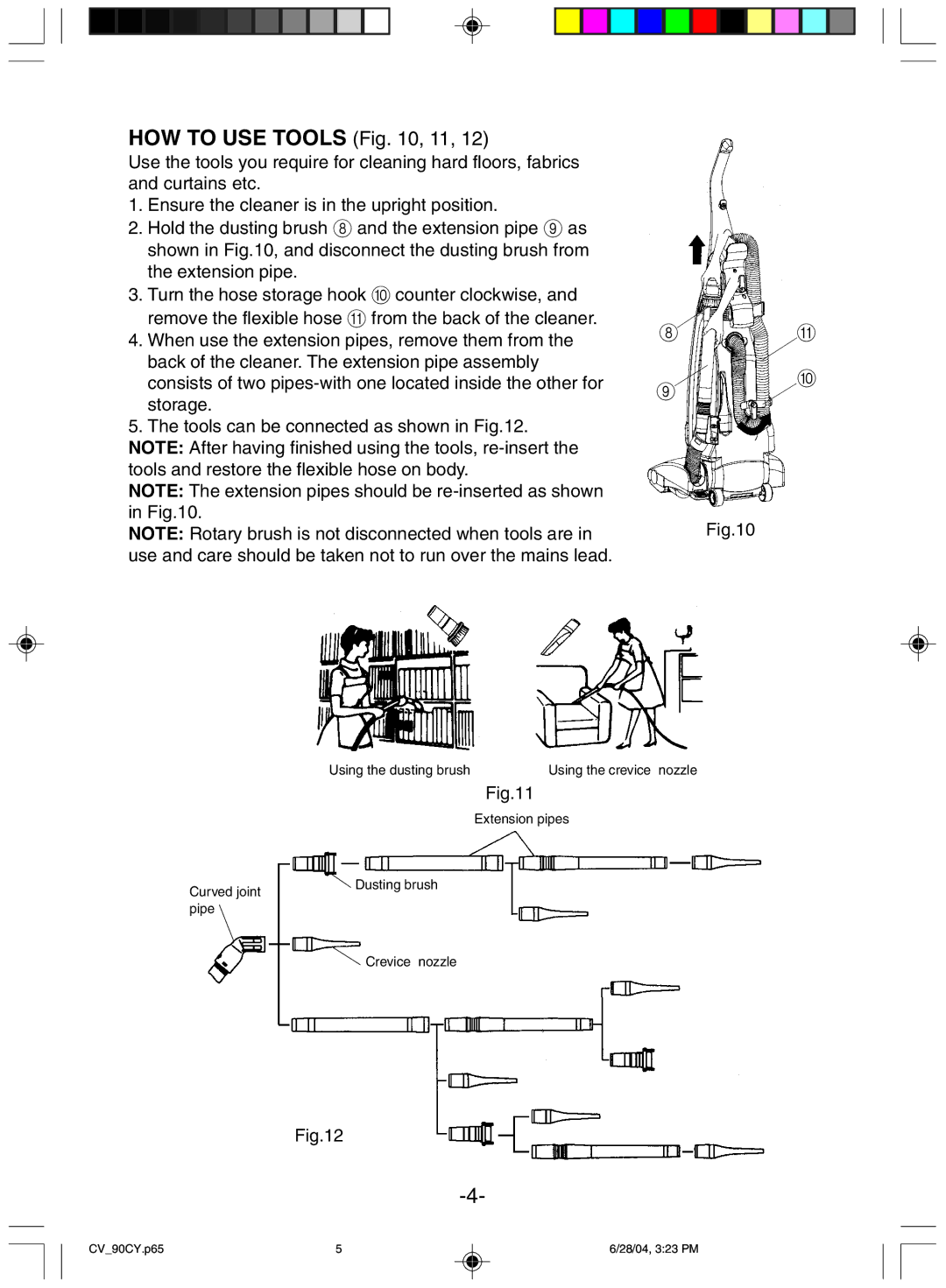 Hitachi CV-90CY manual HOW to USE Tools , 11, Tools can be connected as shown 