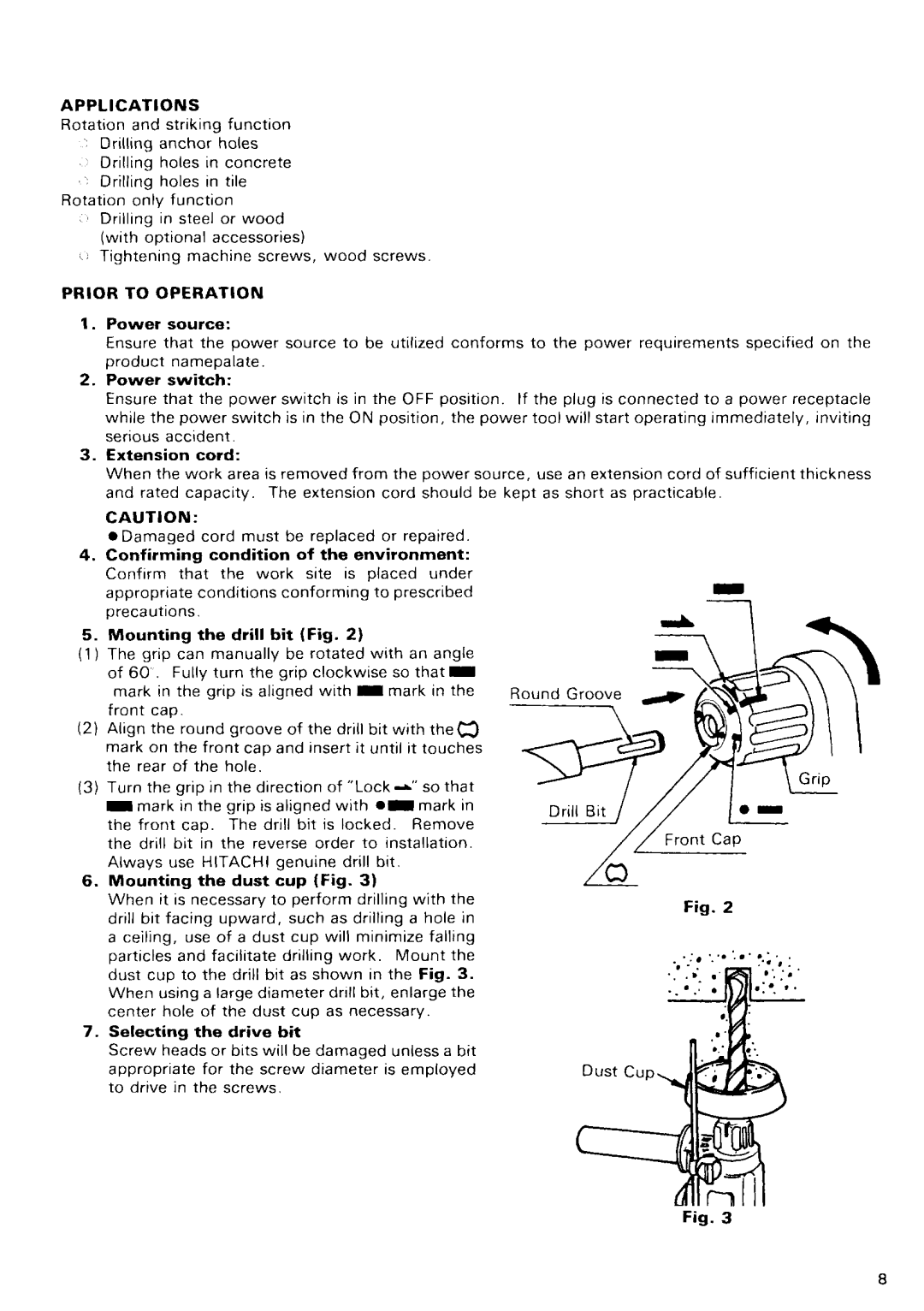 Hitachi DH 22VB manual 