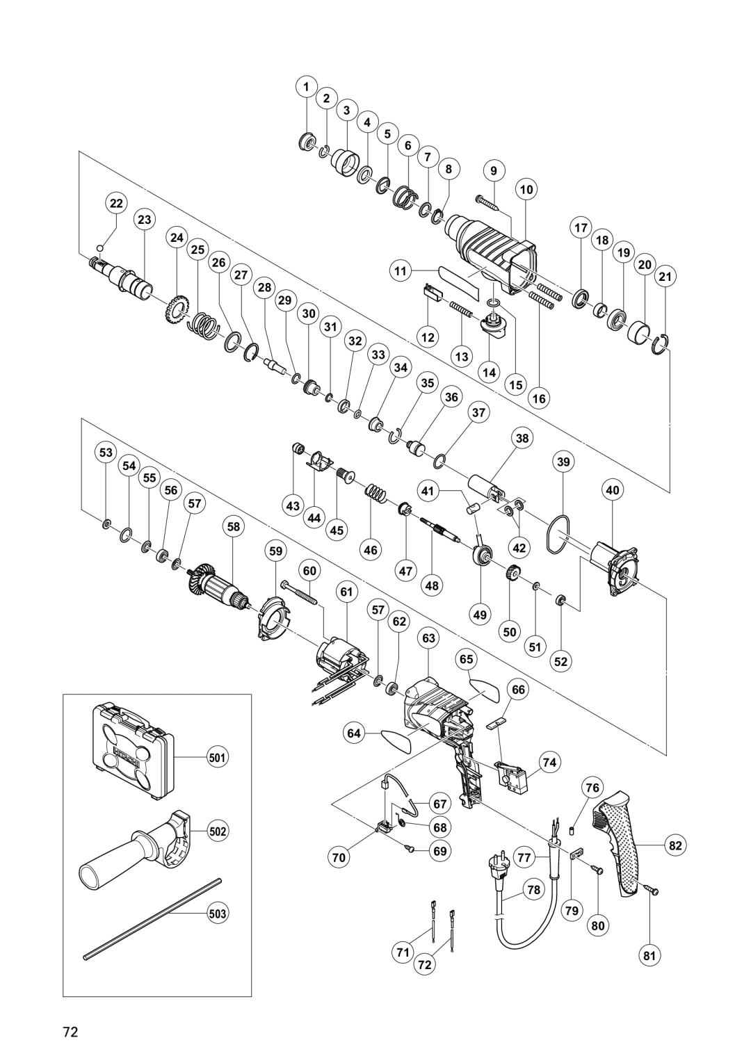 Hitachi DH 24PC2 instruction manual 501 502 503 