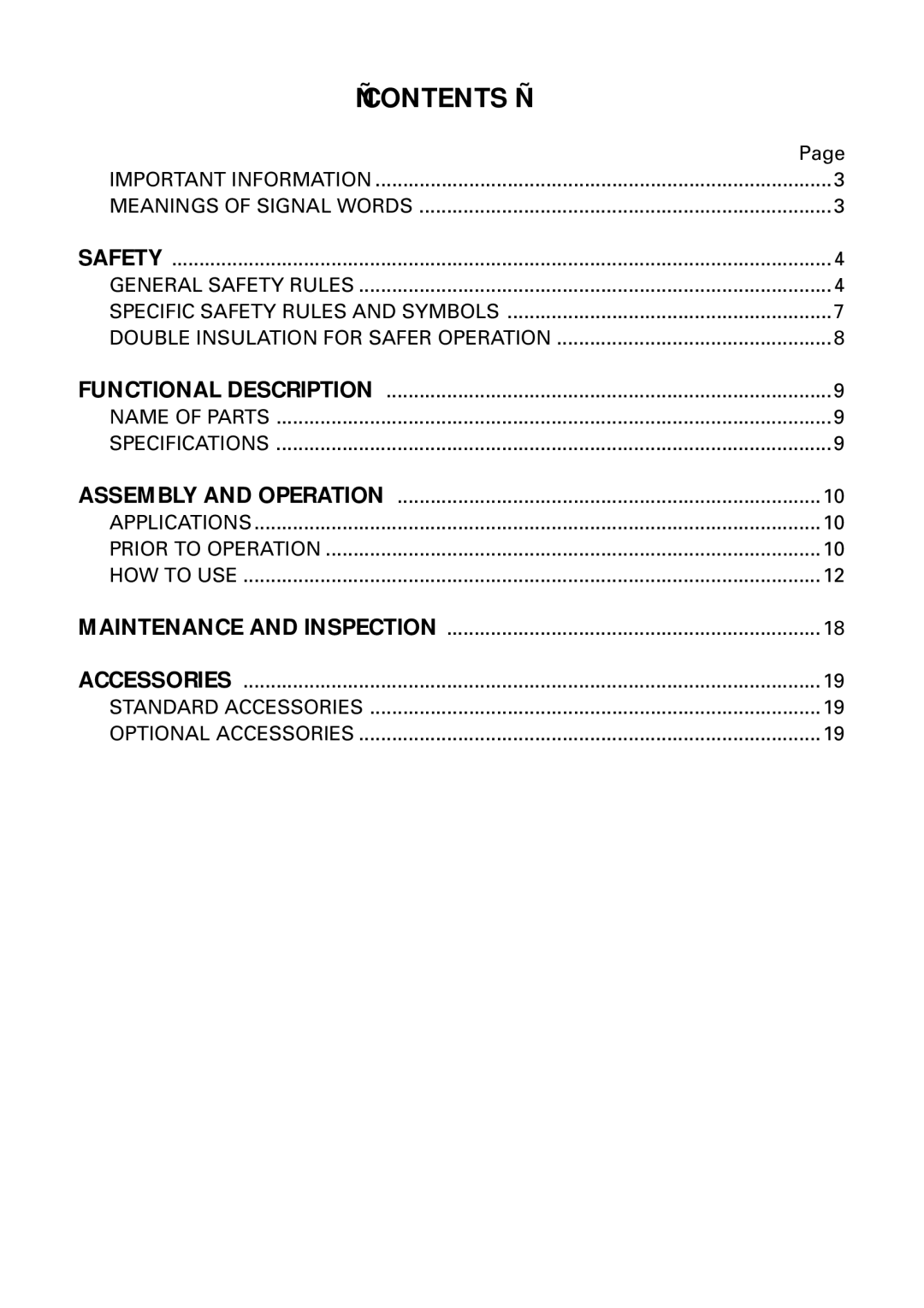 Hitachi DH 24PD instruction manual Contents 