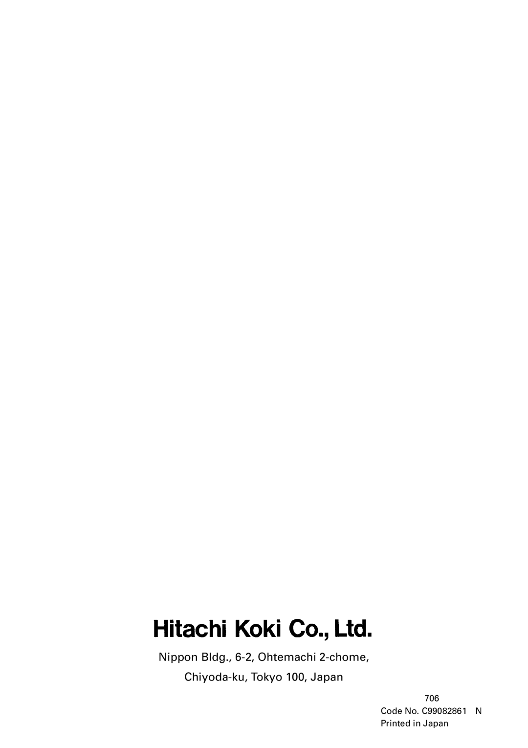 Hitachi DH 24PD instruction manual 706 