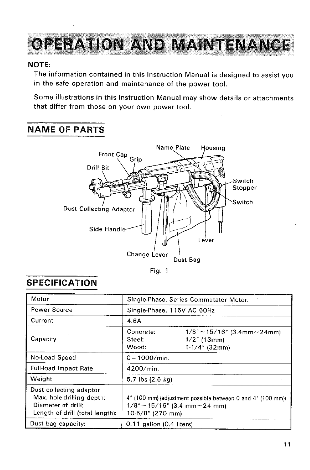 Hitachi DH 24VD manual 