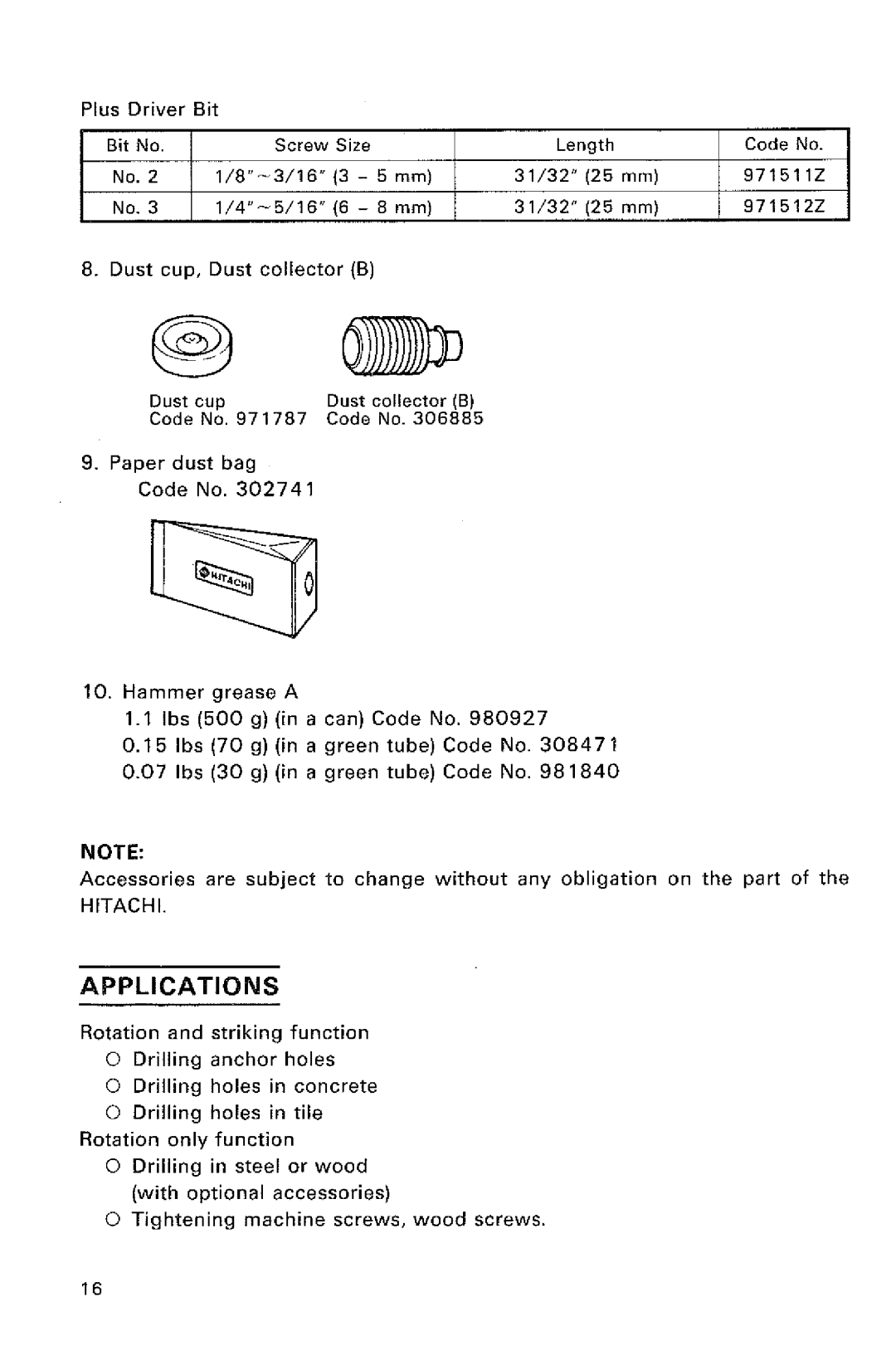 Hitachi DH 24VD manual 