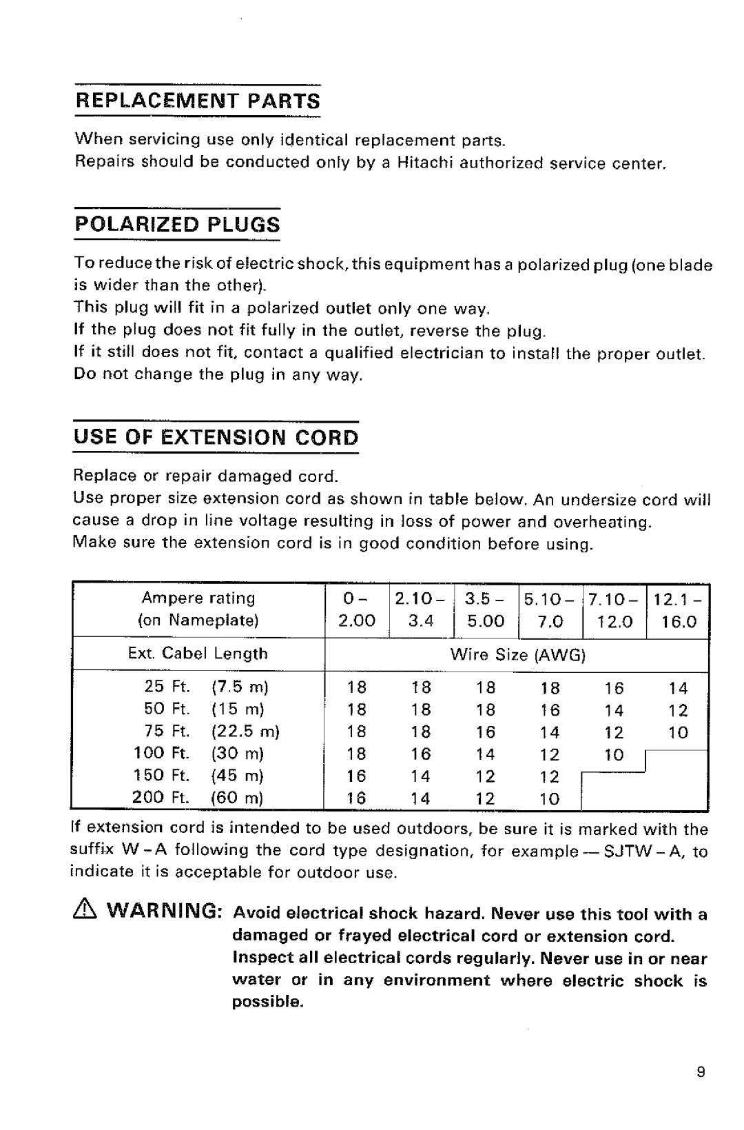 Hitachi DH 24VD manual 