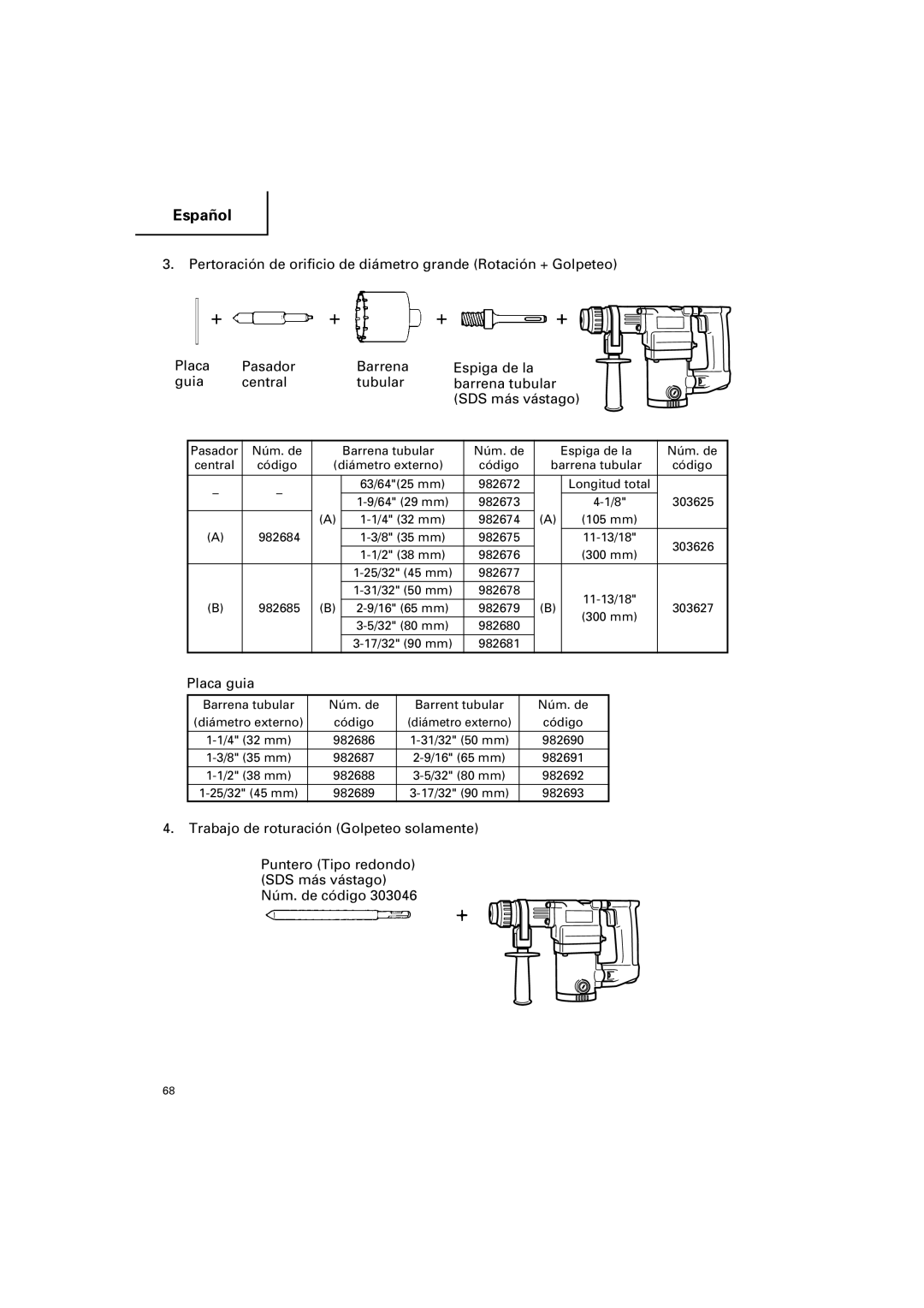 Hitachi DH 25PB instruction manual Placa guia 