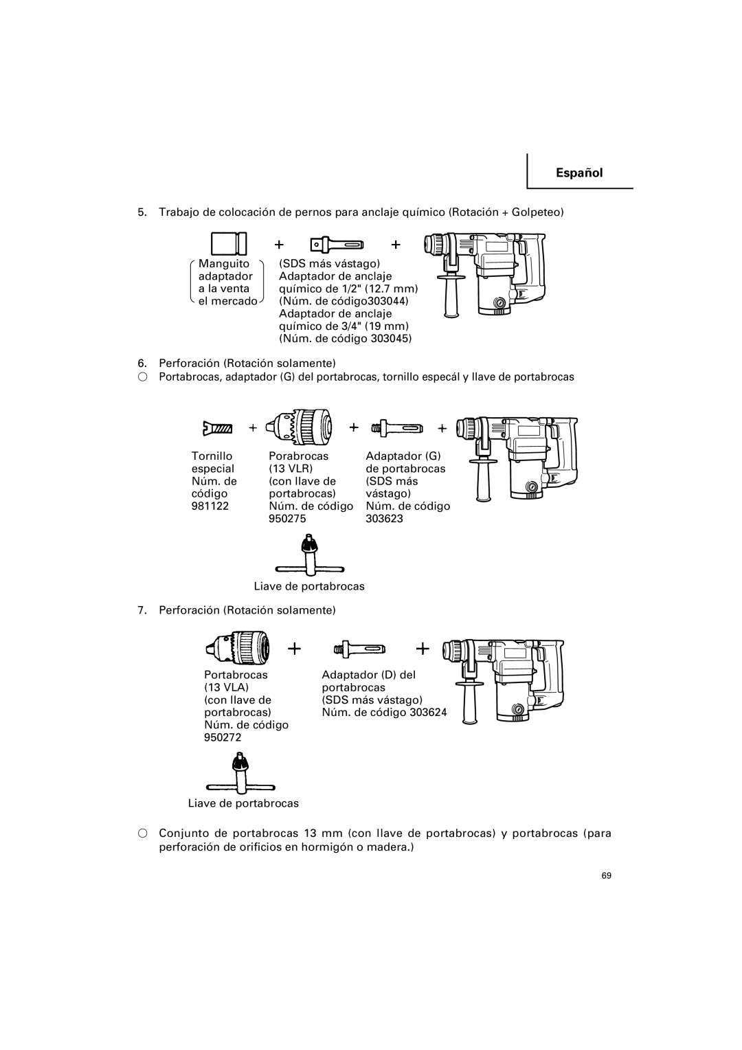 Hitachi DH 25PB instruction manual Español 