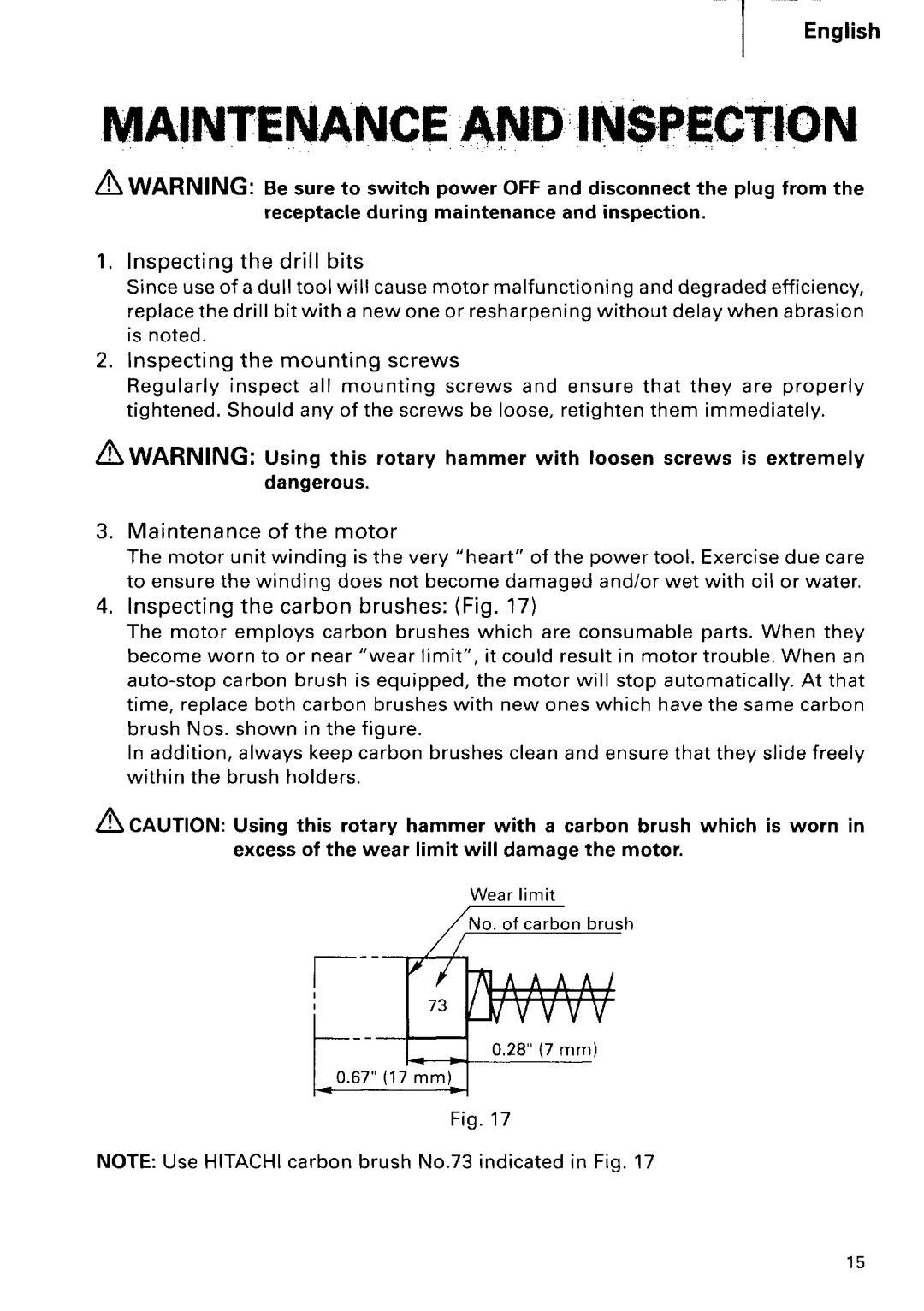 Hitachi DH 40FA manual 