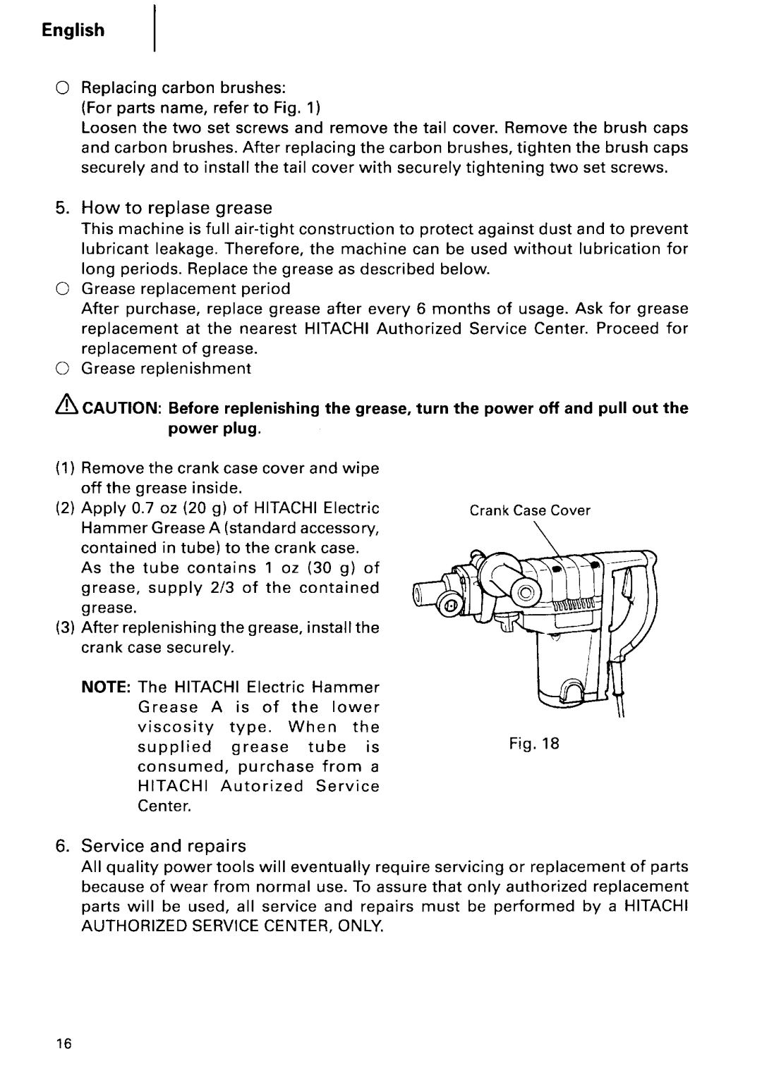 Hitachi DH 40FA manual 