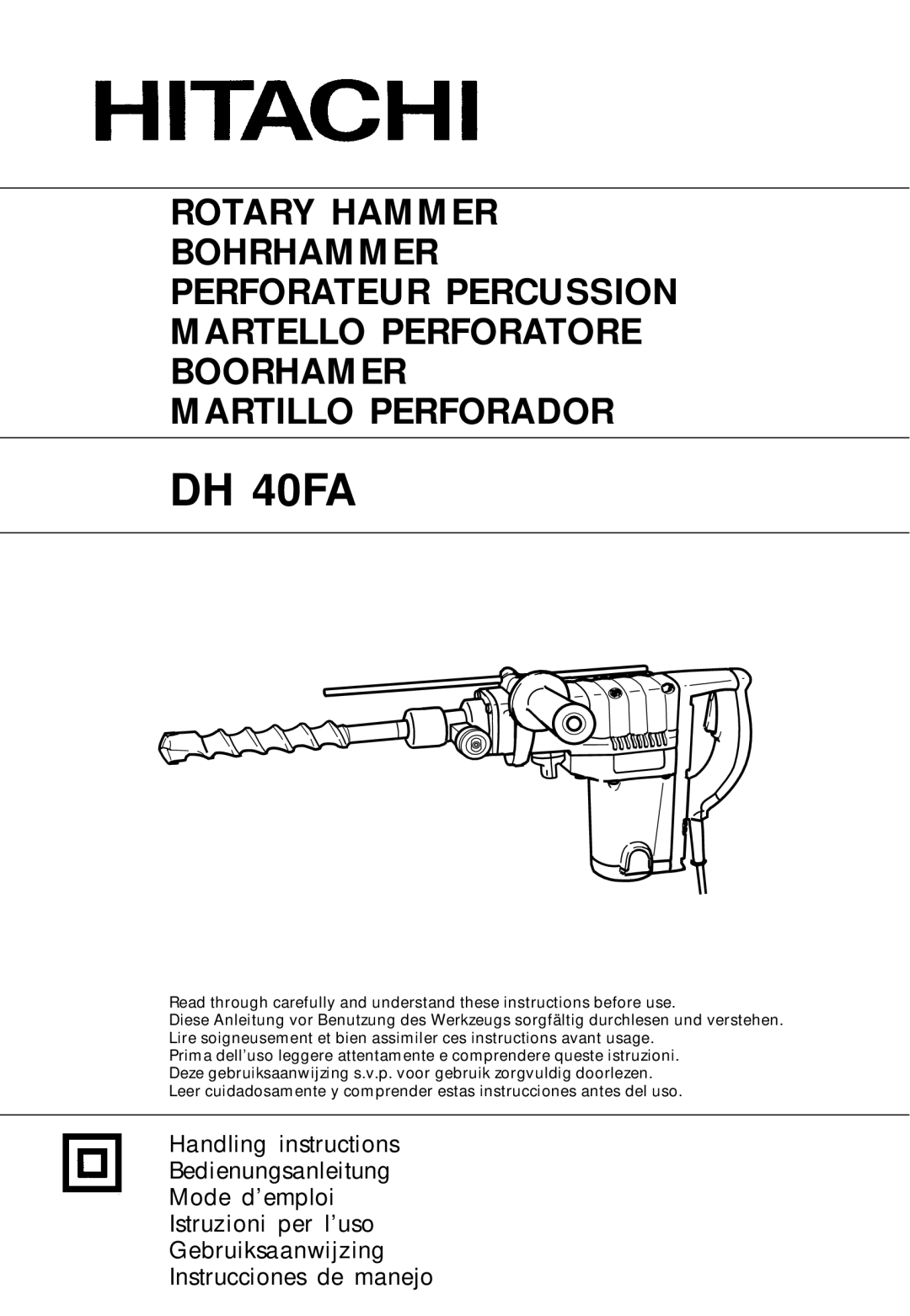 Hitachi DH 40FA manual 