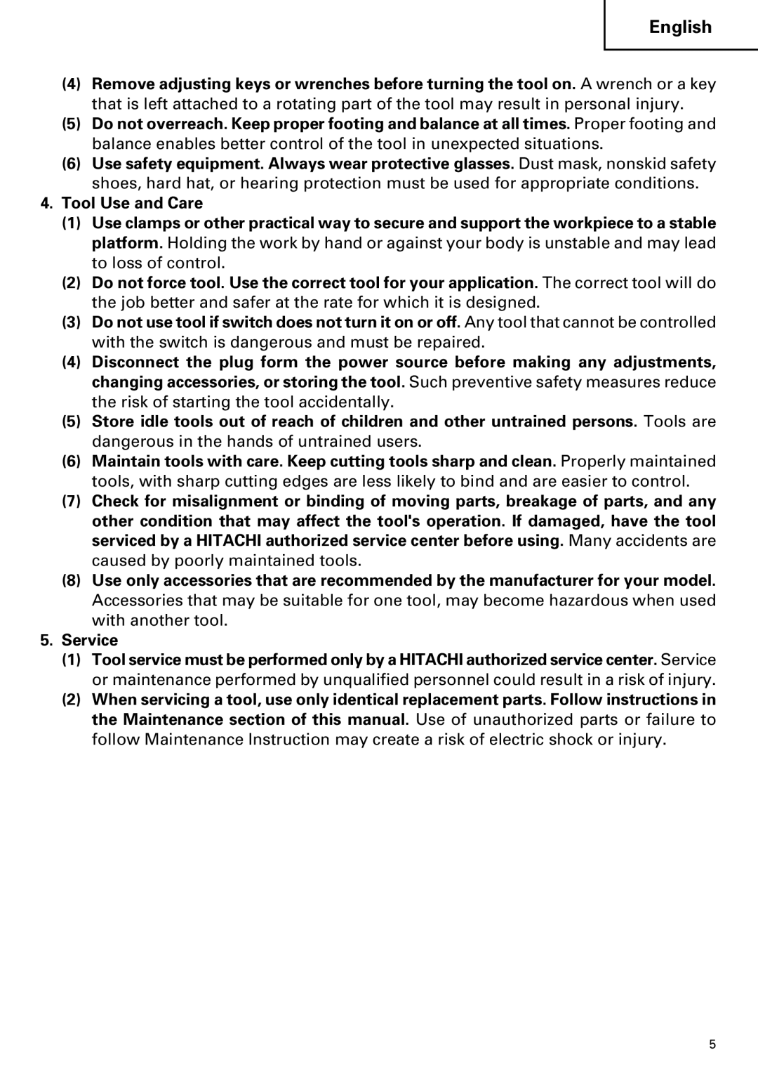 Hitachi DH 40MR instruction manual English 