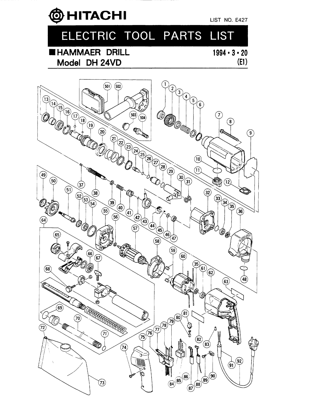 Hitachi DH24VD manual 