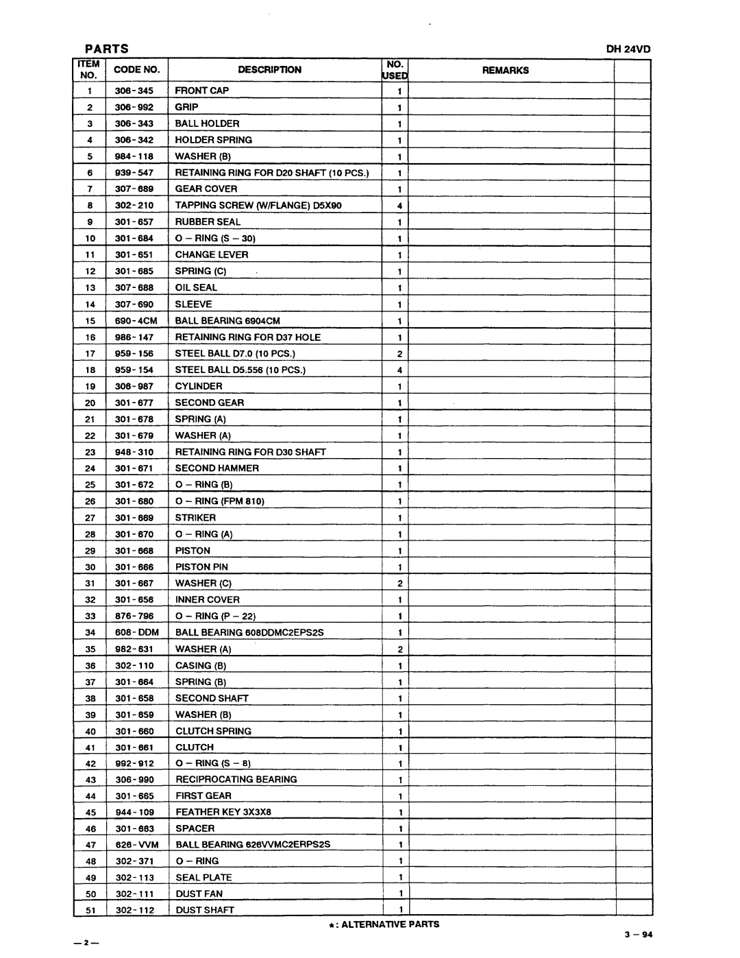 Hitachi DH24VD manual 