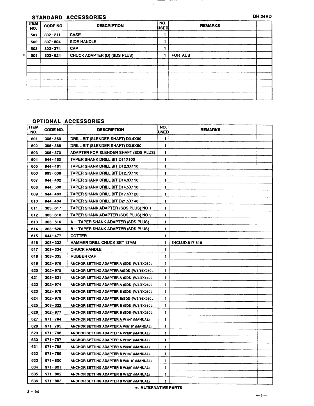 Hitachi DH24VD manual 